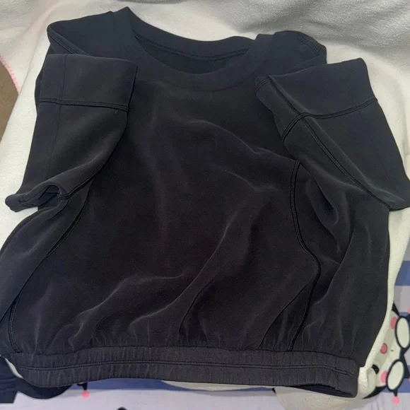 Lululemon Softstreme Gathered T-Shirt 8/Black - Picture 5 of 6